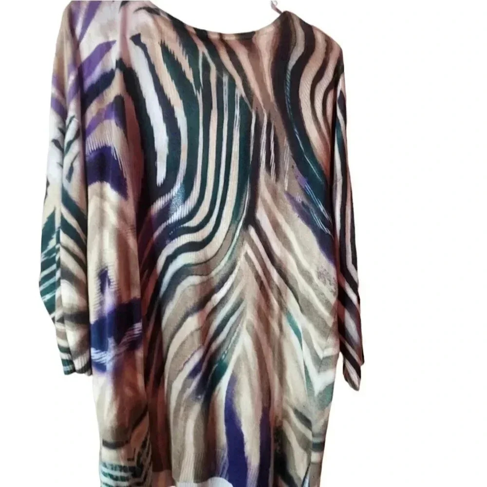 Chico's V-Neck Blouse Chico' Size 2 - Picture 4 of 8